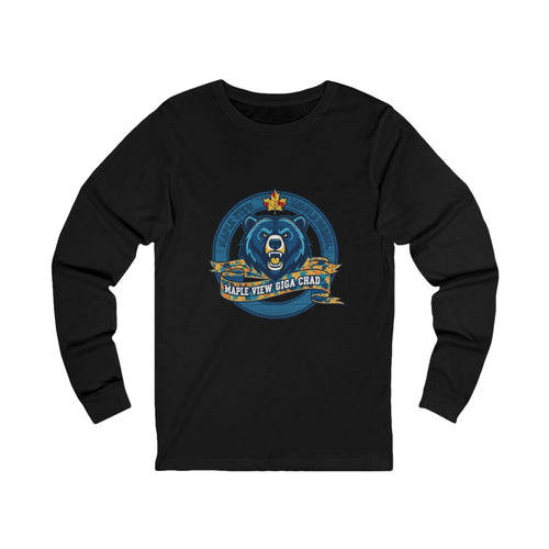 Giga Chad Bear Long Sleeve Tee — Maple View Middle School Spirit