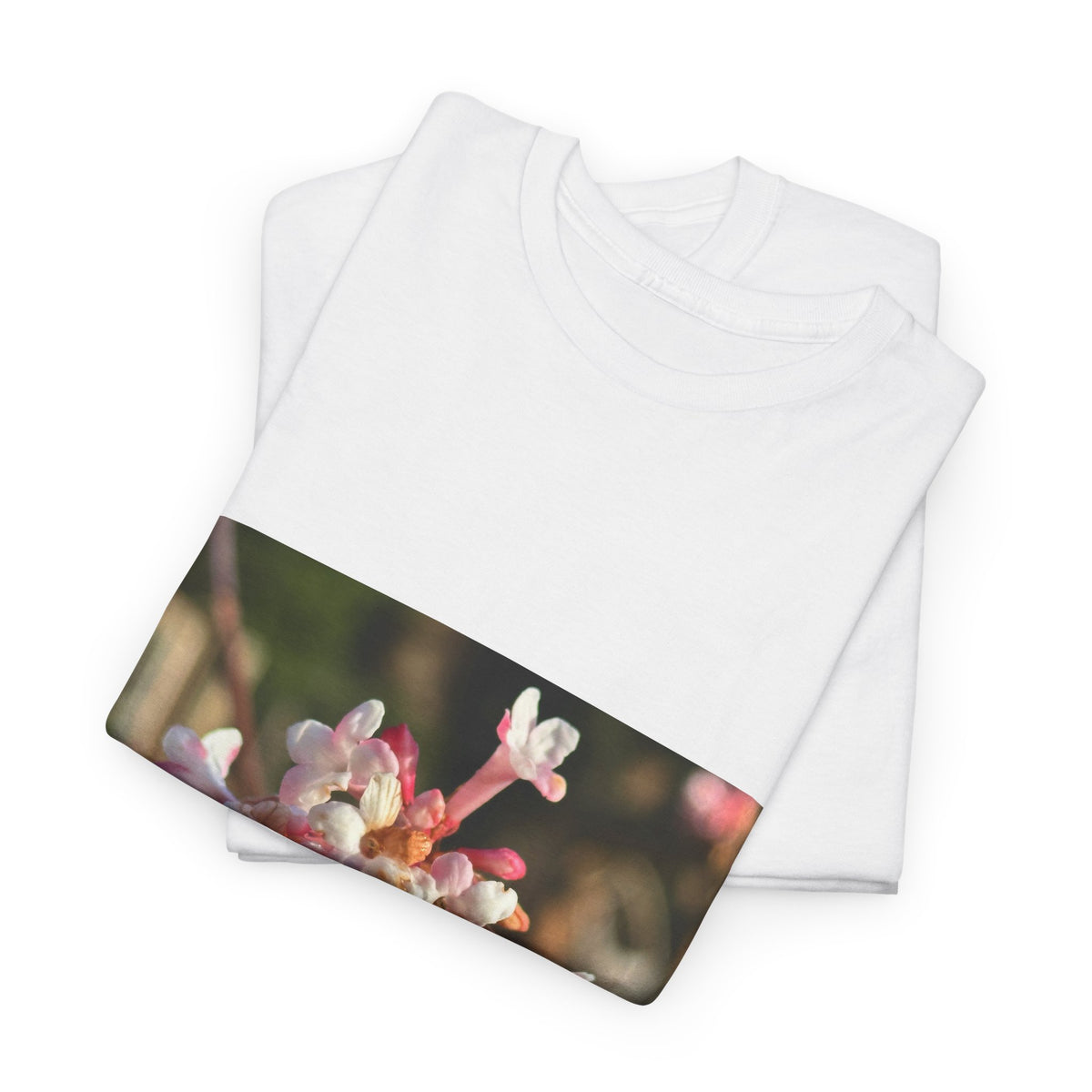 Floral Blossom Photo Tee — Pink Spring Flower Graphic T-Shirt