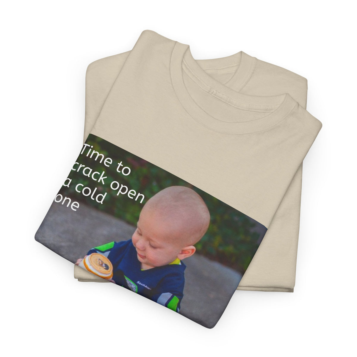 Rainier Beer T — "Time to crack open a cold one" Novelty Tee