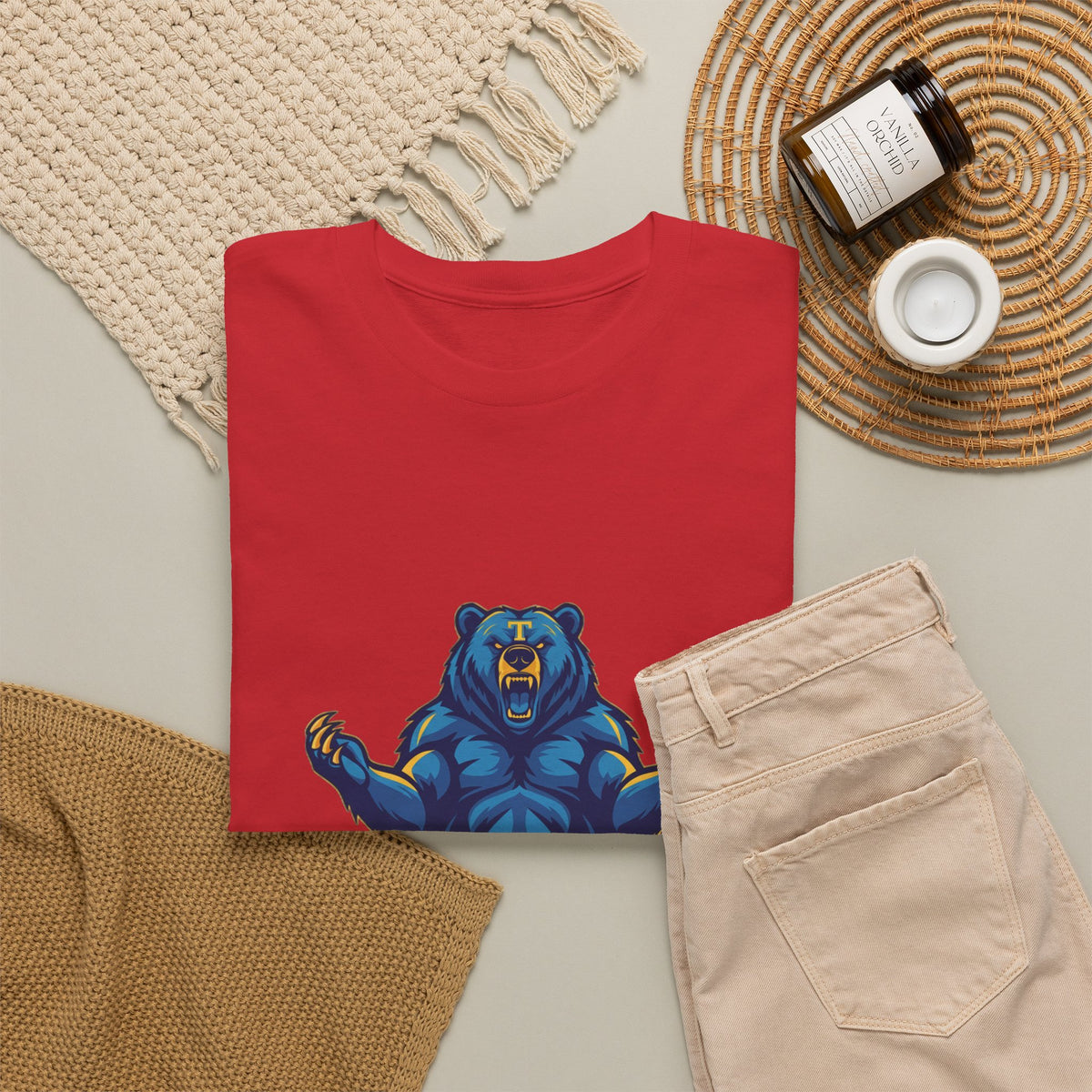 Tahoma Mama Bear T-Shirt — Fierce Blue Bear Graphic Tee for Moms
