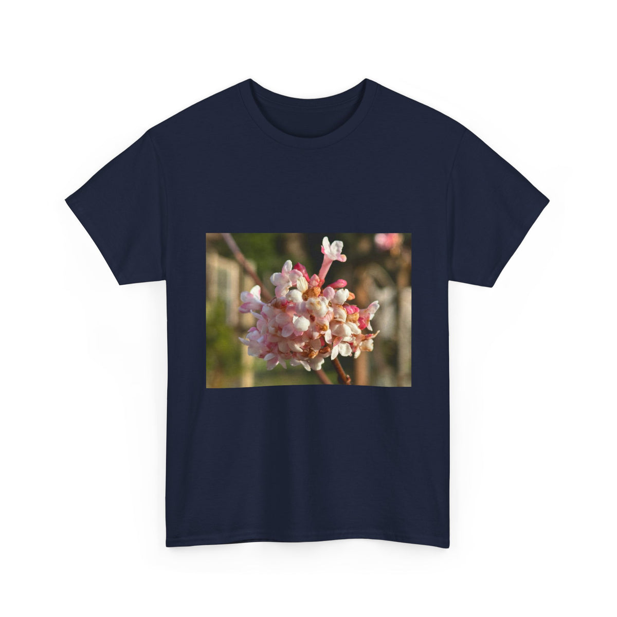 Floral Blossom Photo Tee — Pink Spring Flower Graphic T-Shirt