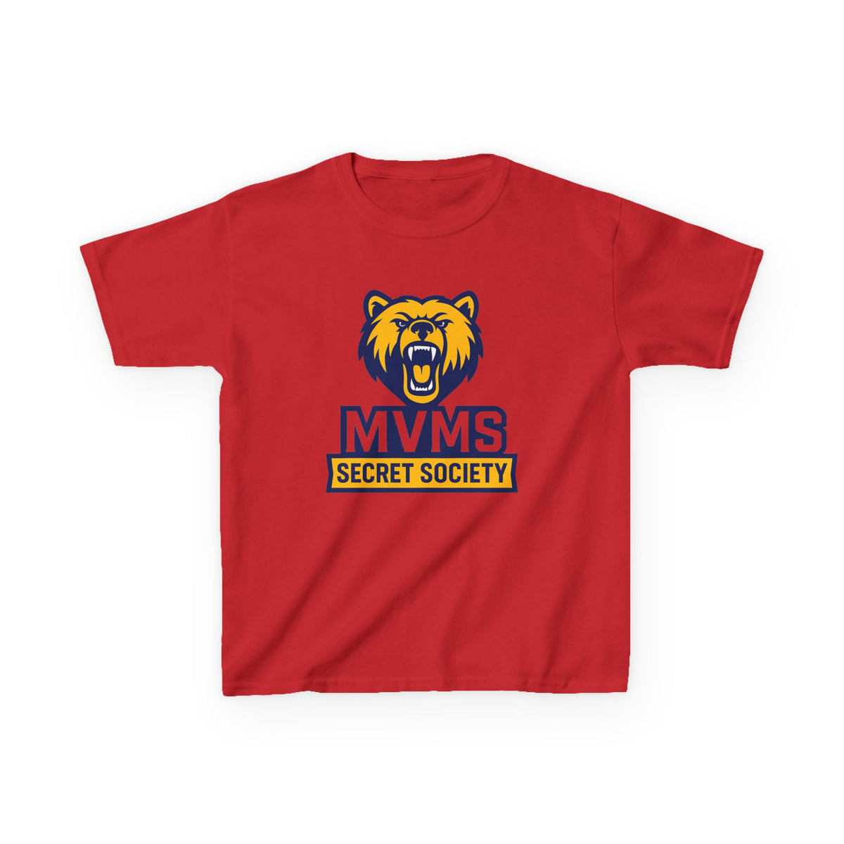 Kids Tee — MVMS Secret Society Bear Logo