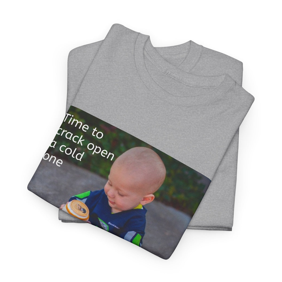 Rainier Beer T — "Time to crack open a cold one" Novelty Tee