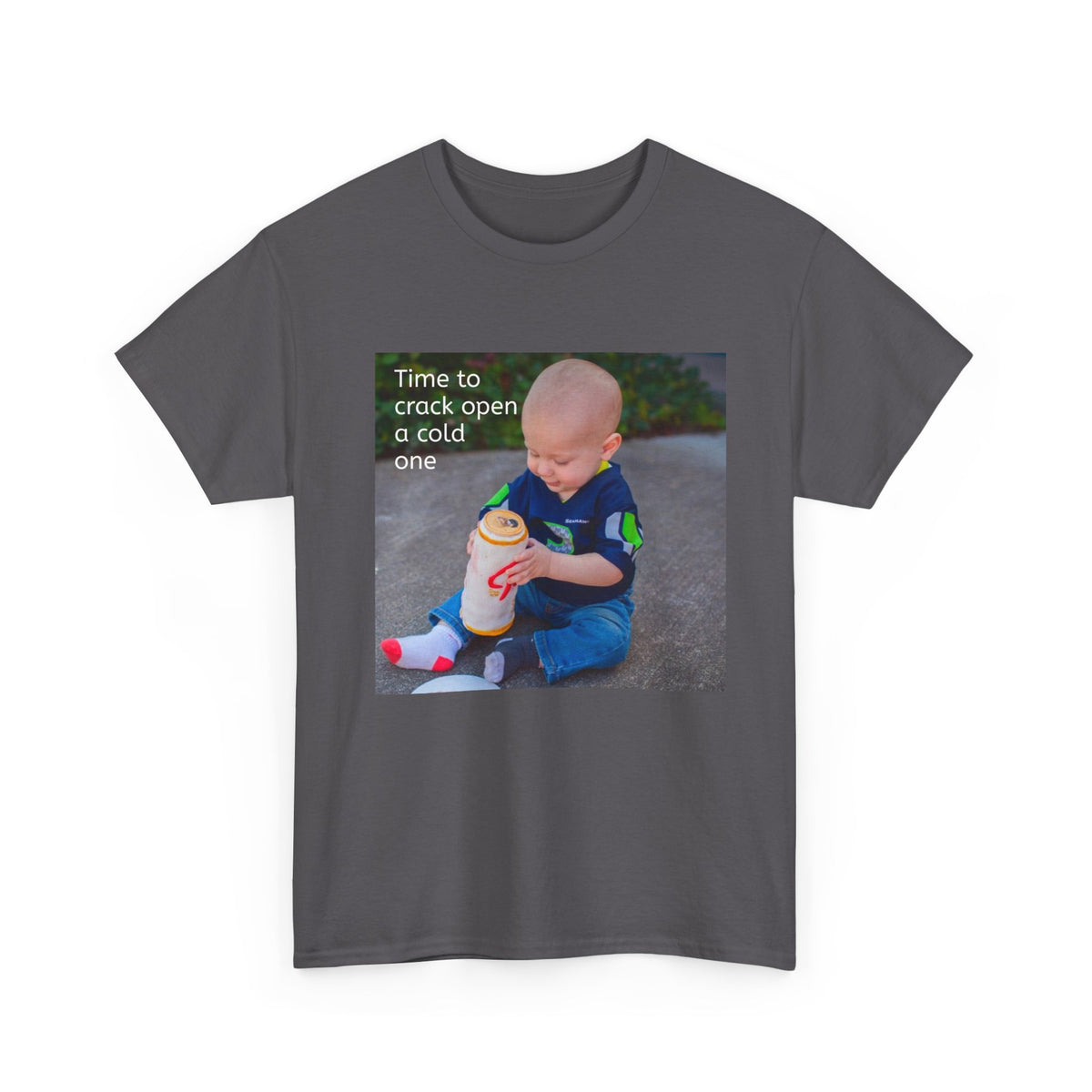 Rainier Beer T — "Time to crack open a cold one" Novelty Tee