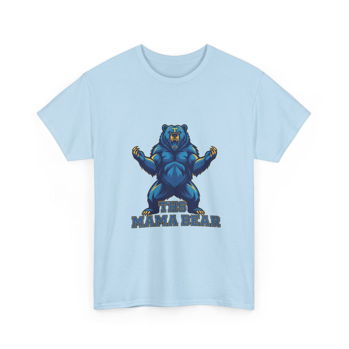 Tahoma Mama Bear T-Shirt — Fierce Blue Bear Graphic Tee for Moms