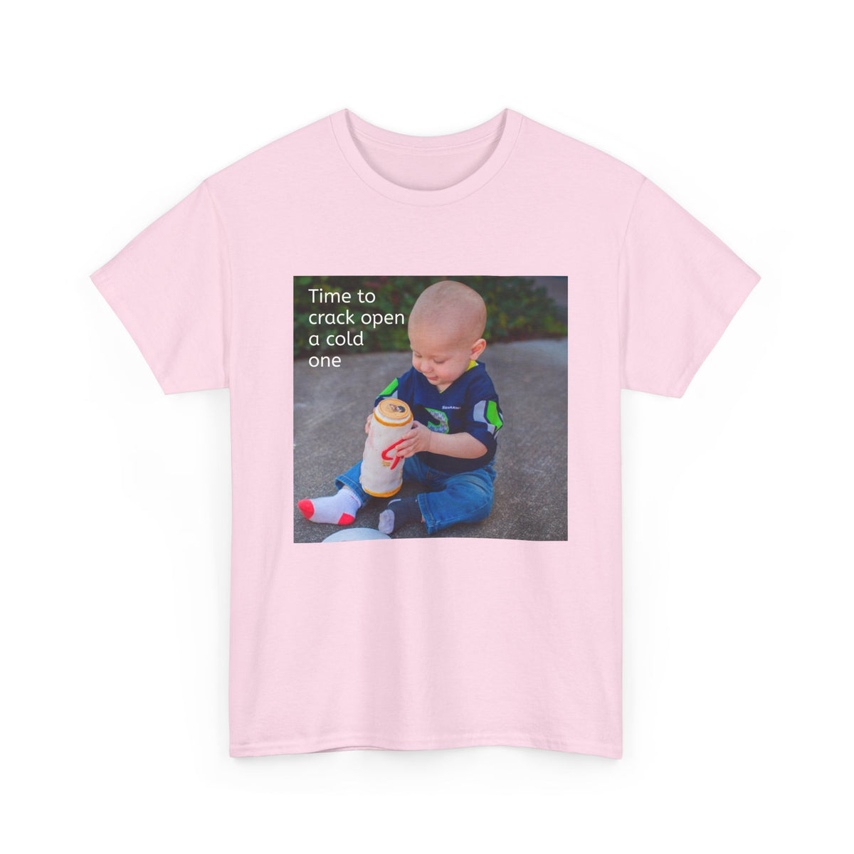 Rainier Beer T — "Time to crack open a cold one" Novelty Tee
