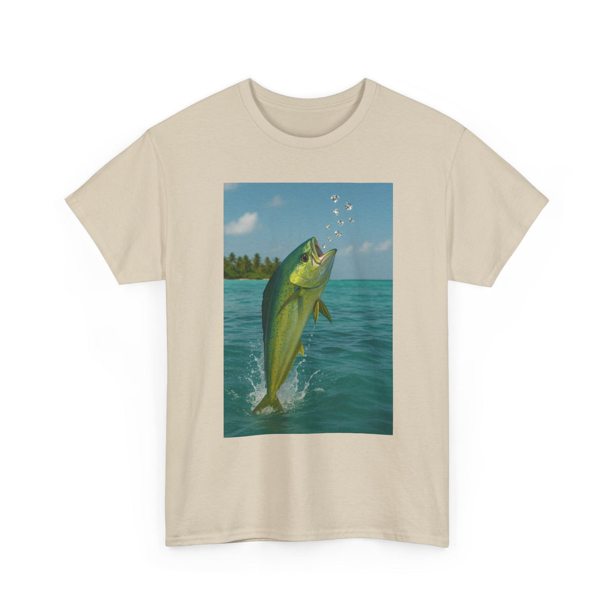Mahi Mahi Jump T-Shirt — Tropical Fishing Tee for Anglers & Beach Lovers