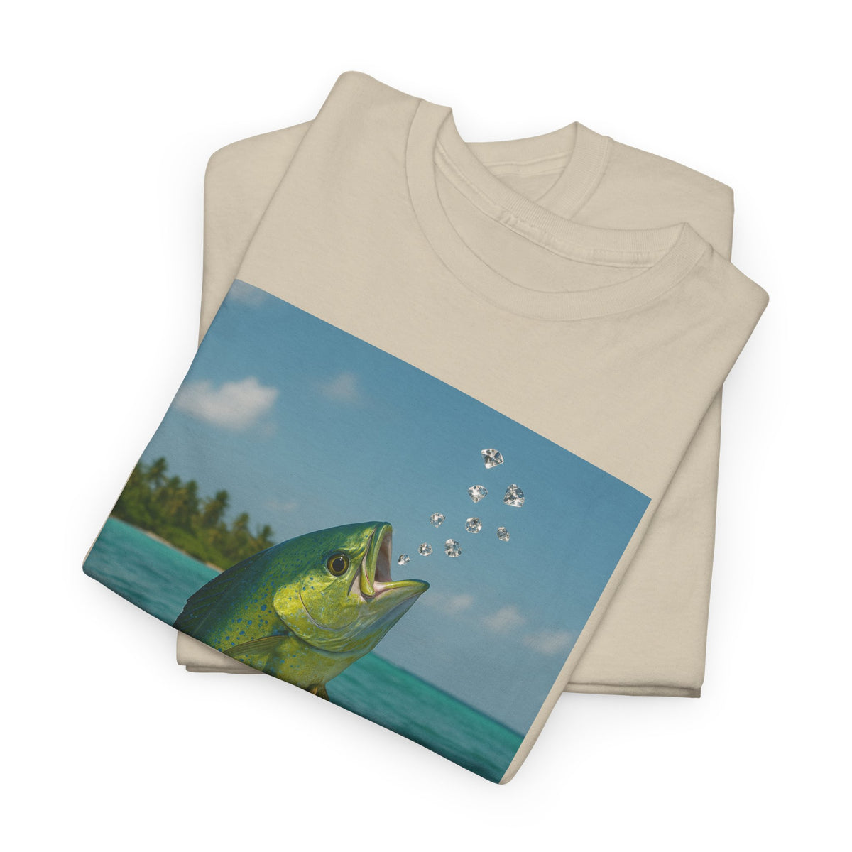 Mahi Mahi Jump T-Shirt — Tropical Fishing Tee for Anglers & Beach Lovers