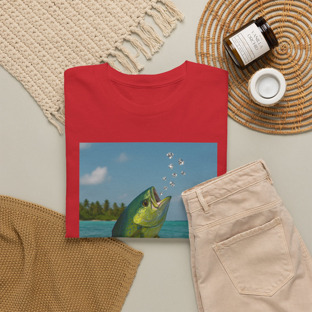 Mahi Mahi Jump T-Shirt — Tropical Fishing Tee for Anglers & Beach Lovers