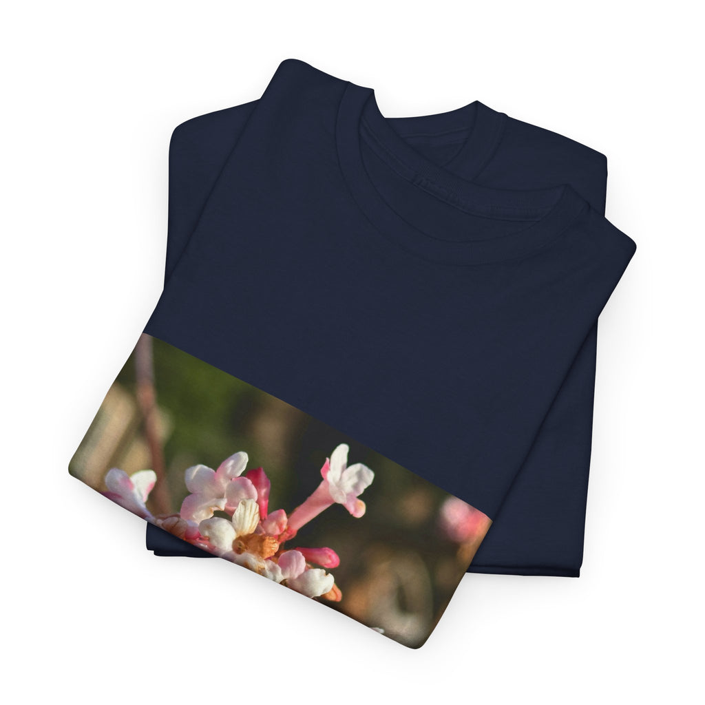 Floral Blossom Photo Tee — Pink Spring Flower Graphic T-Shirt