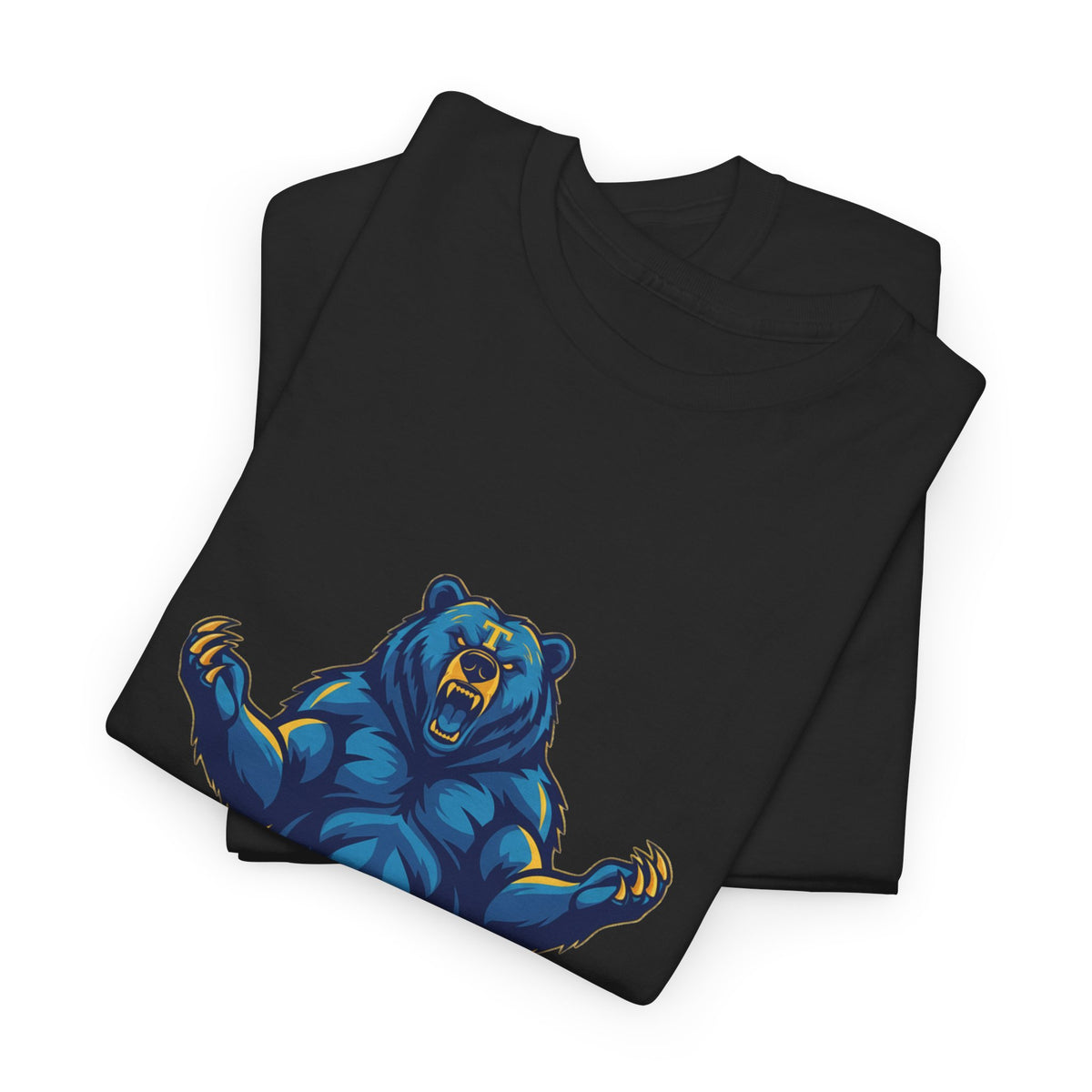Tahoma Mama Bear T-Shirt — Fierce Blue Bear Graphic Tee for Moms