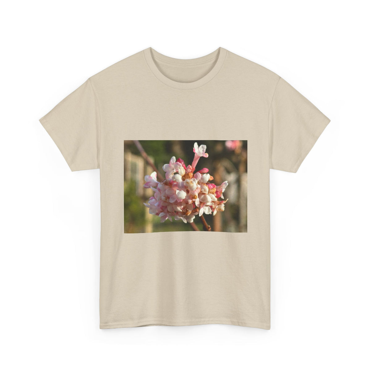 Floral Blossom Photo Tee — Pink Spring Flower Graphic T-Shirt