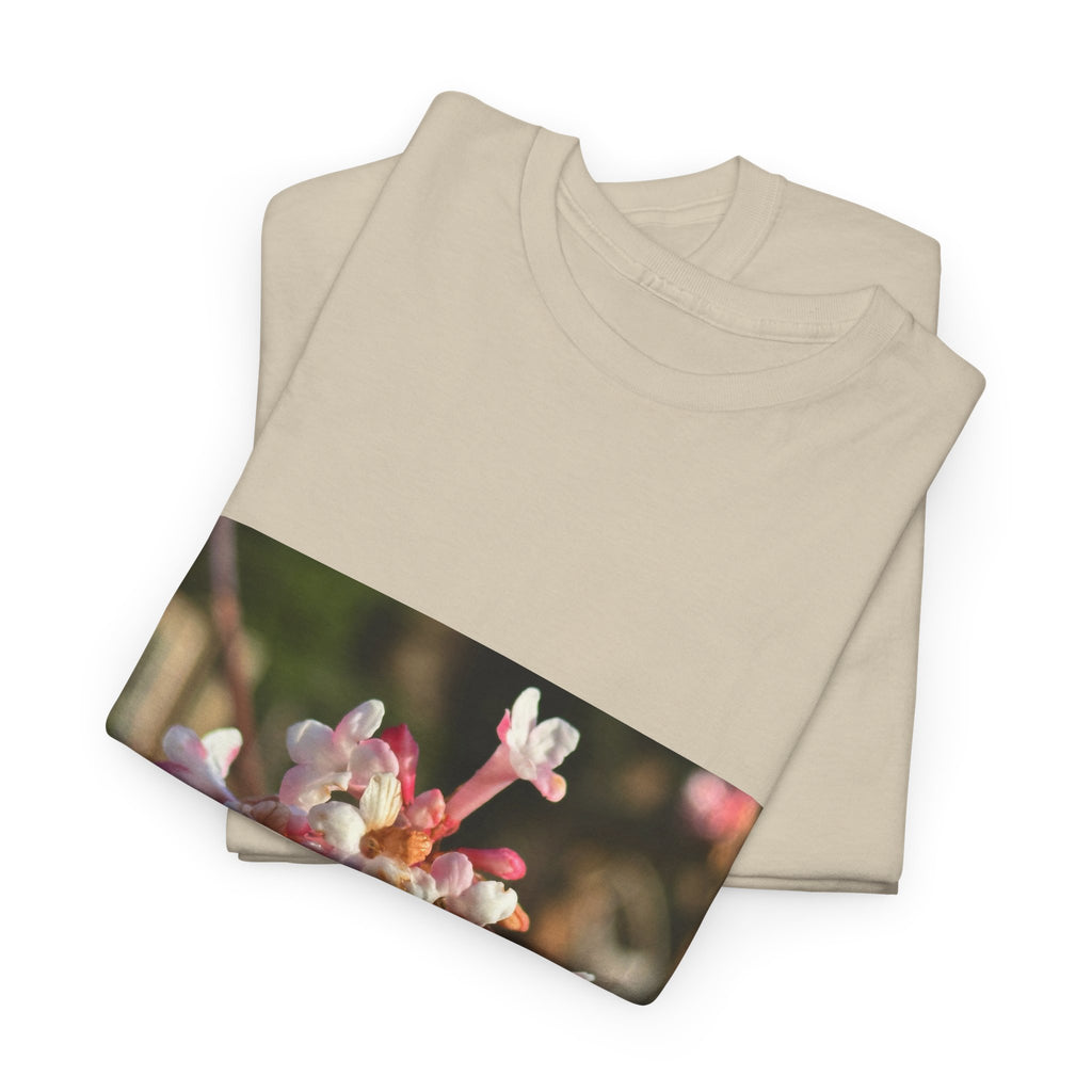 Floral Blossom Photo Tee — Pink Spring Flower Graphic T-Shirt