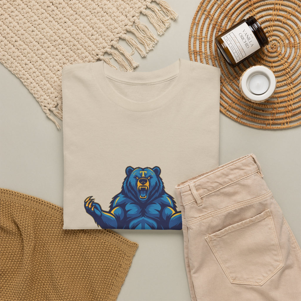 Tahoma Mama Bear T-Shirt — Fierce Blue Bear Graphic Tee for Moms