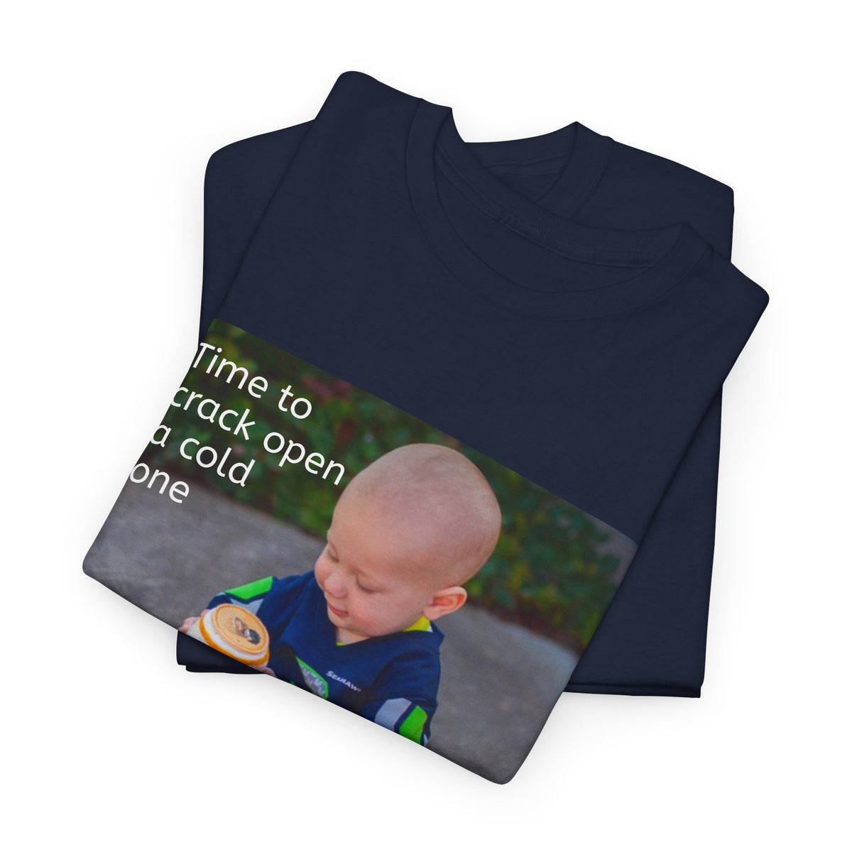 Rainier Beer T — "Time to crack open a cold one" Novelty Tee