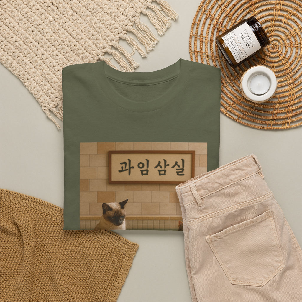 Korean Cat Spa Tee — Cute Cats Relaxing (Korean Sign 디자인)