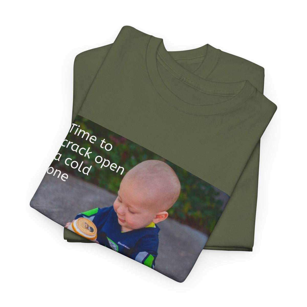 Rainier Beer T — "Time to crack open a cold one" Novelty Tee