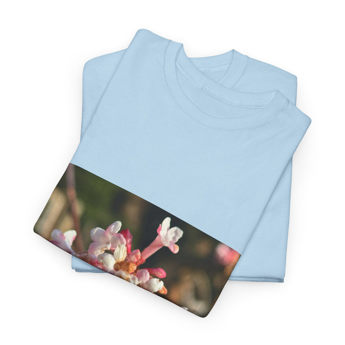 Floral Blossom Photo Tee — Pink Spring Flower Graphic T-Shirt