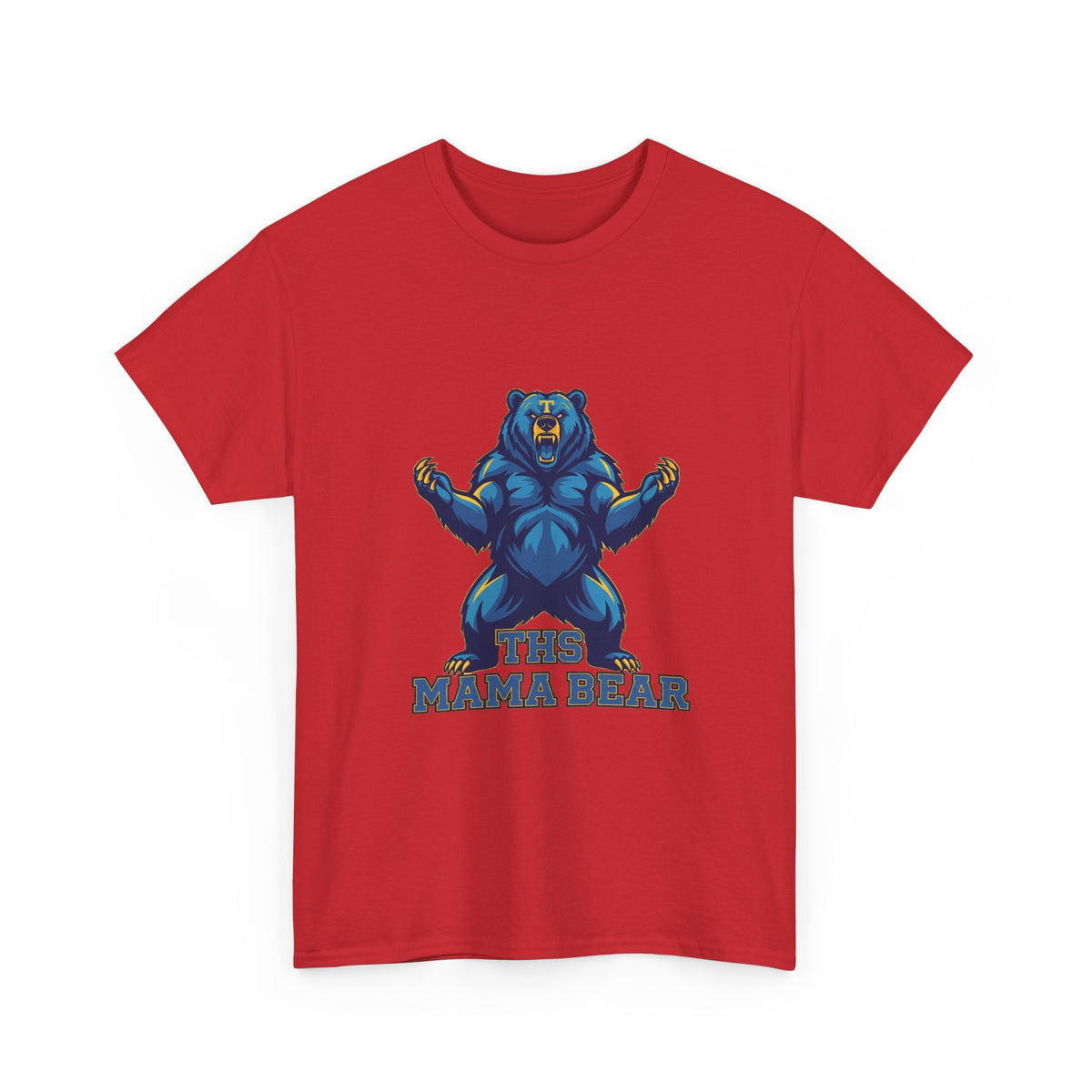 Tahoma Mama Bear T-Shirt — Fierce Blue Bear Graphic Tee for Moms