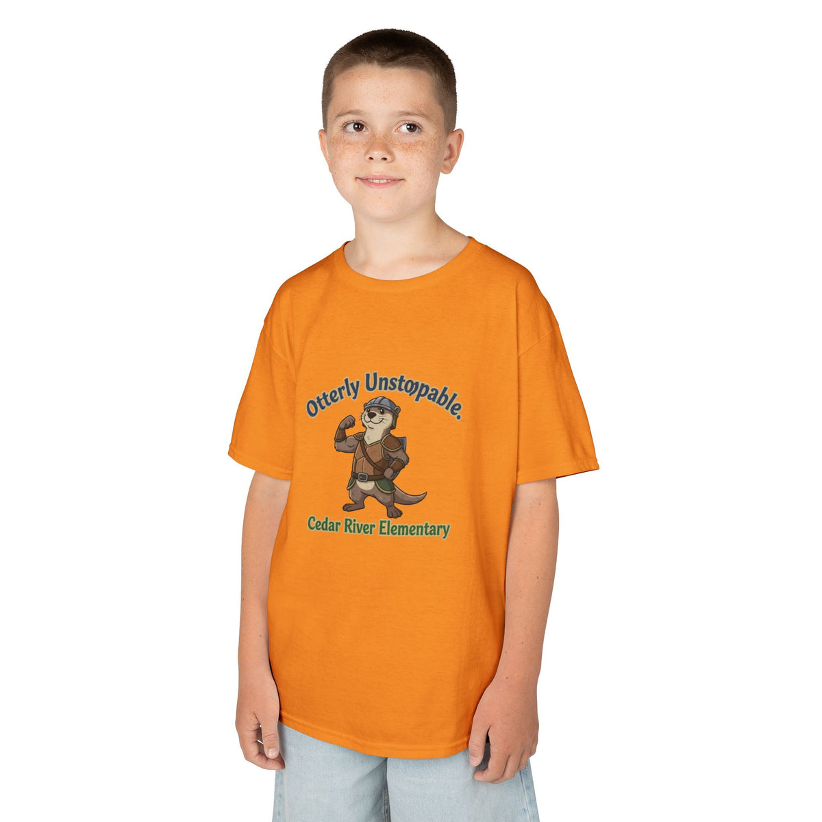 Kids T‑Shirt - "Otterly Unstoppable" School Spirit Tee (Cedar River Elementary)
