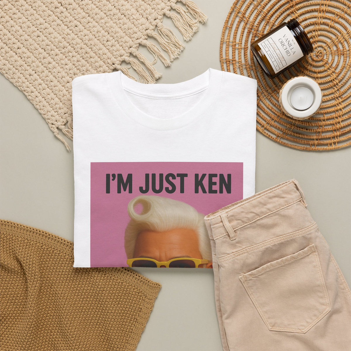 I’m Just Ken Graphic Tee – Retro Barbie-Inspired Pop Art T-Shirt