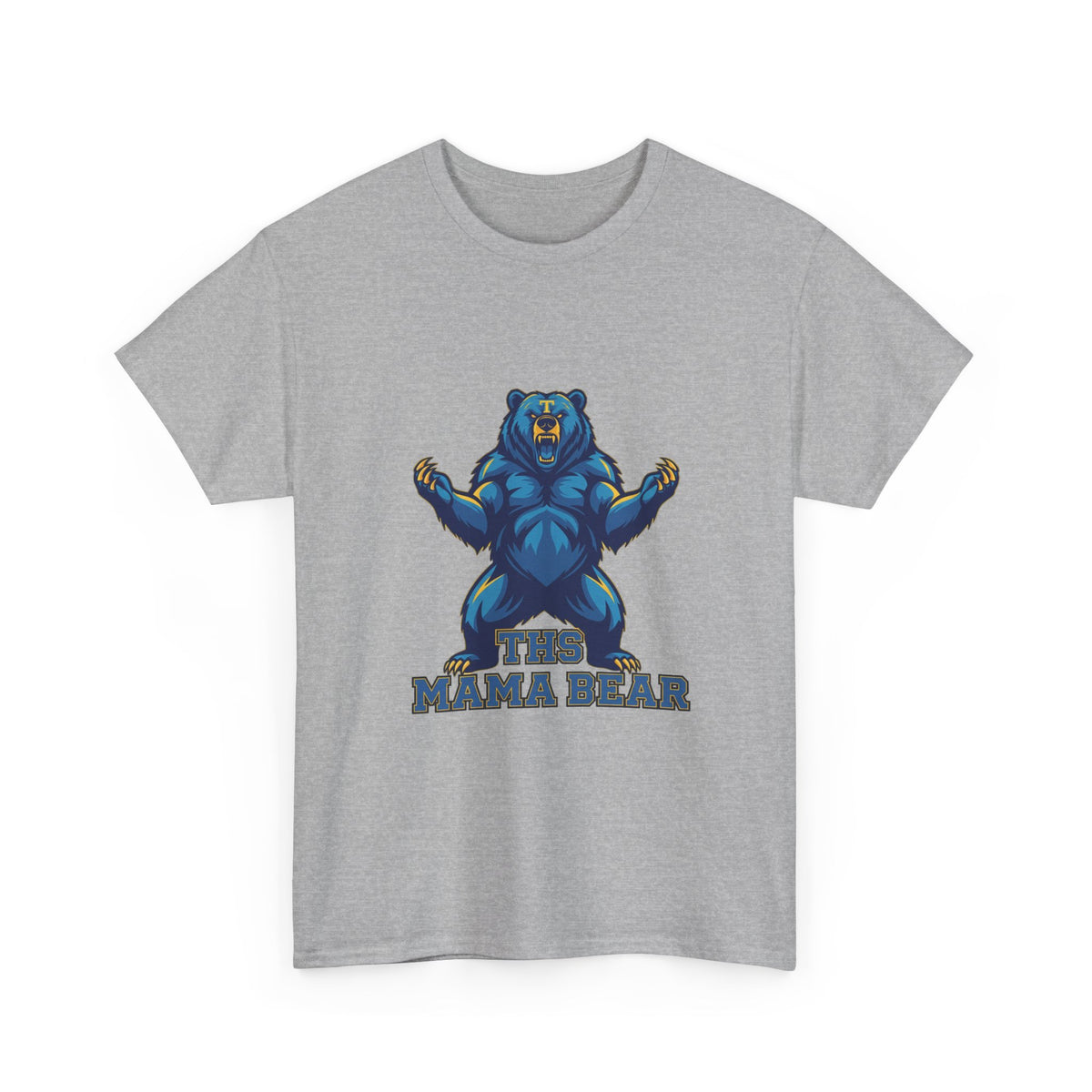 Tahoma Mama Bear T-Shirt — Fierce Blue Bear Graphic Tee for Moms