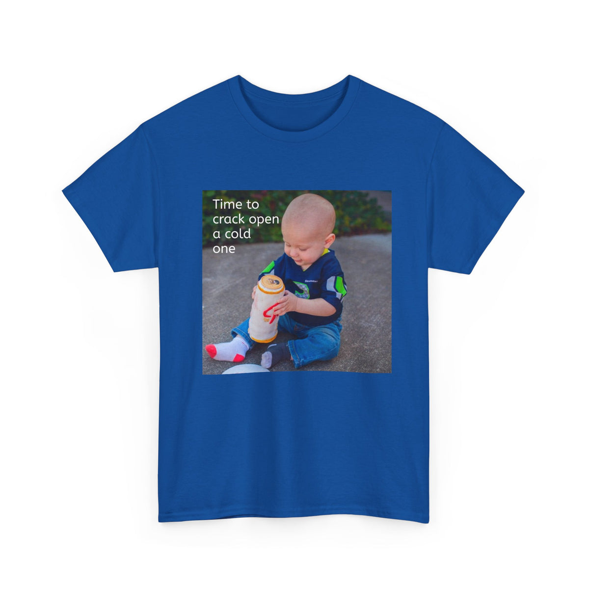 Rainier Beer T — "Time to crack open a cold one" Novelty Tee