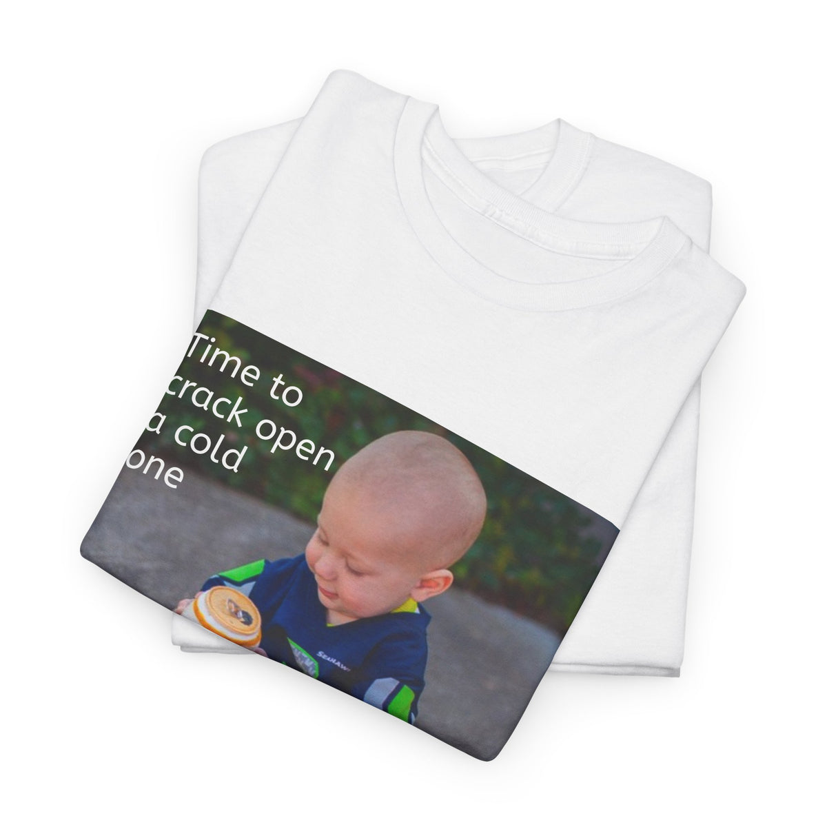 Rainier Beer T — "Time to crack open a cold one" Novelty Tee
