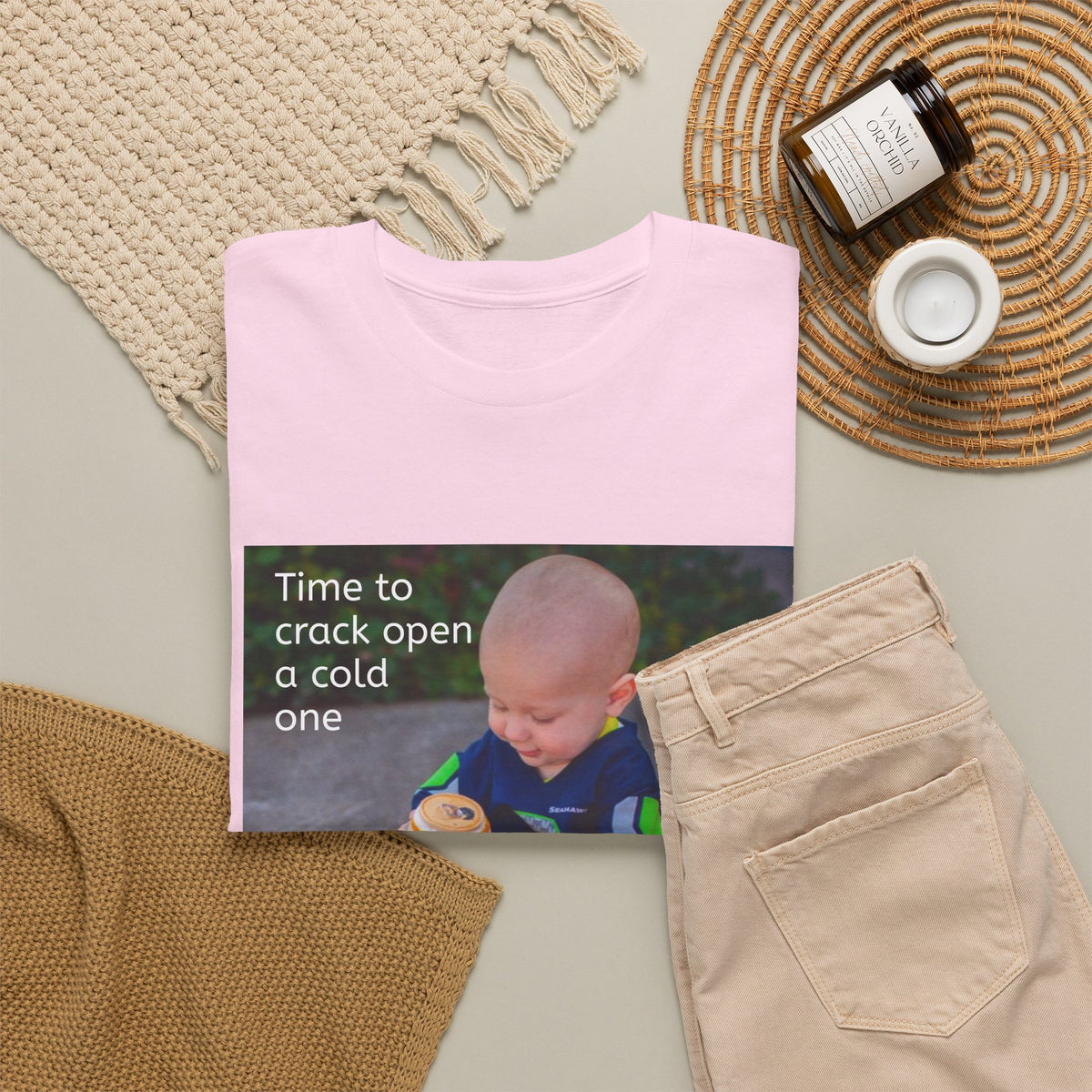 Rainier Beer T — "Time to crack open a cold one" Novelty Tee