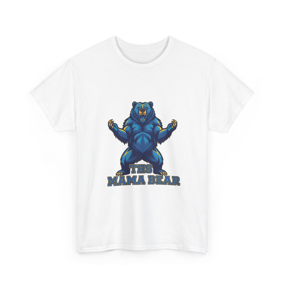 Tahoma Mama Bear T-Shirt — Fierce Blue Bear Graphic Tee for Moms