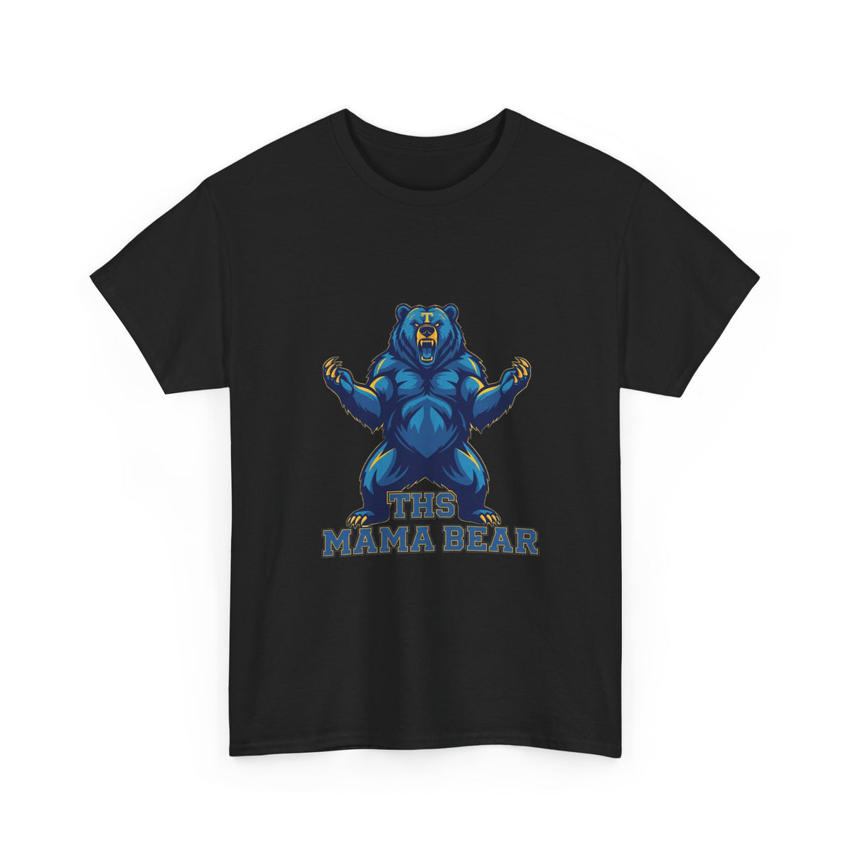 Tahoma Mama Bear T-Shirt — Fierce Blue Bear Graphic Tee for Moms