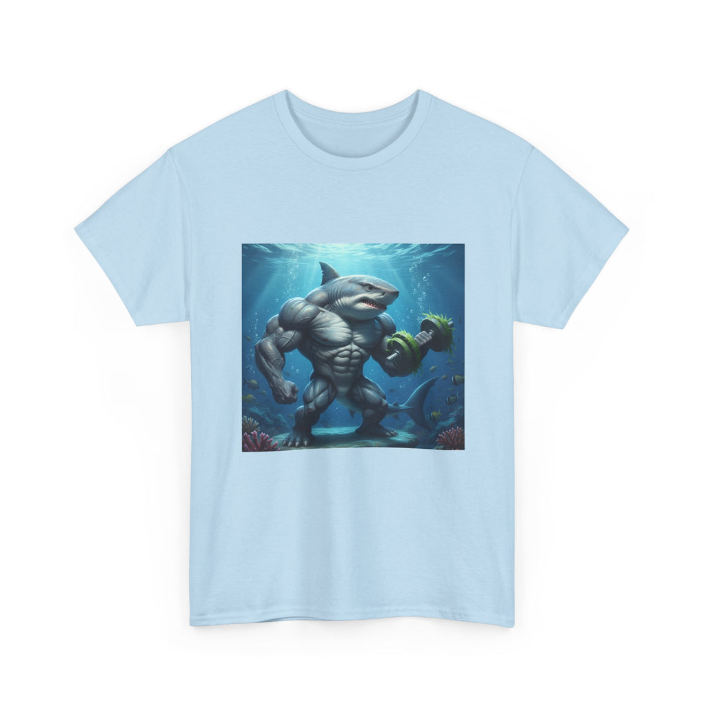 Shark Warrior Tee — Muscled Shark Underwater Graphic T-Shirt