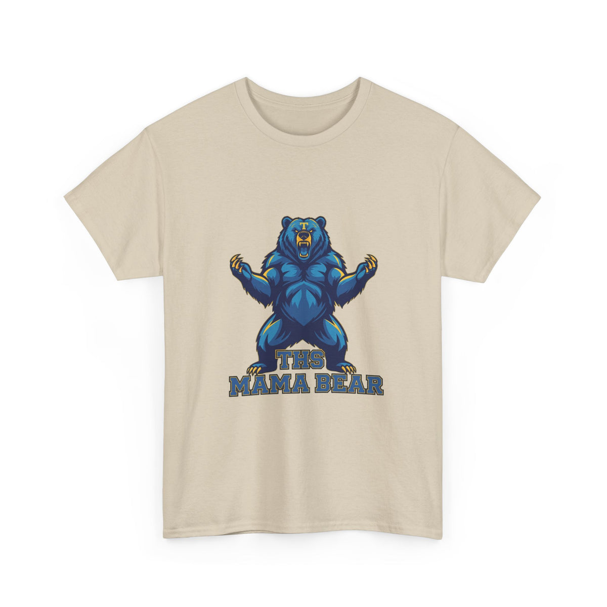 Tahoma Mama Bear T-Shirt — Fierce Blue Bear Graphic Tee for Moms