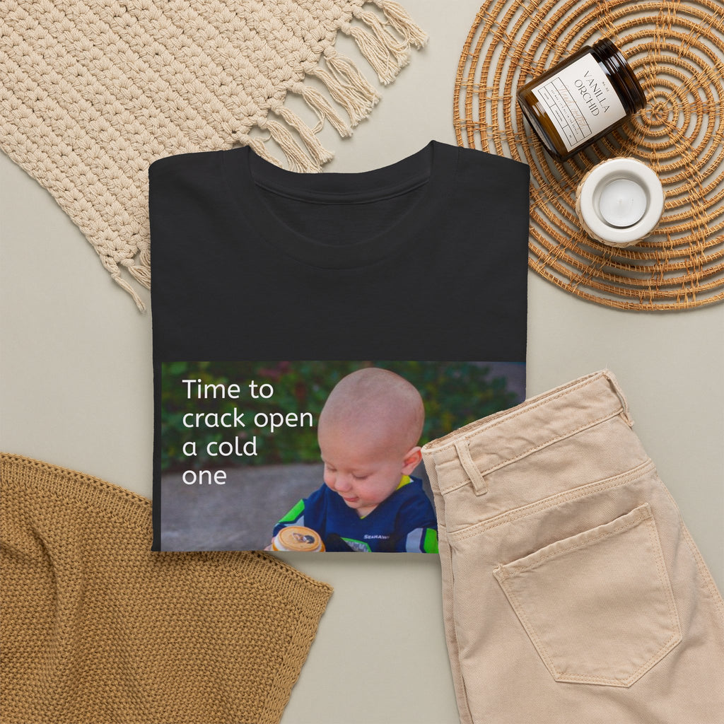 Rainier Beer T — "Time to crack open a cold one" Novelty Tee