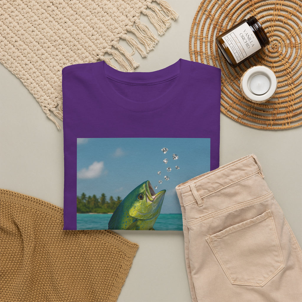 Mahi Mahi Jump T-Shirt — Tropical Fishing Tee for Anglers & Beach Lovers