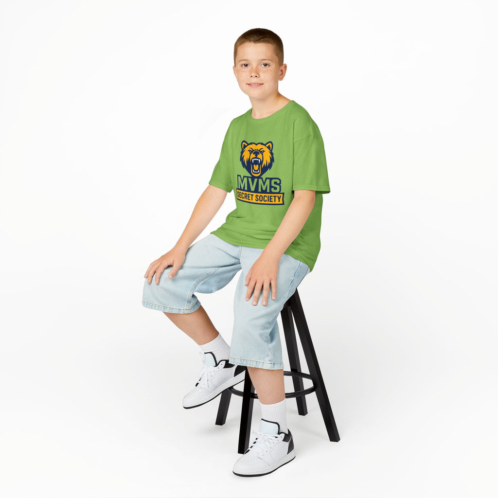 Kids Tee — MVMS Secret Society Bear Logo