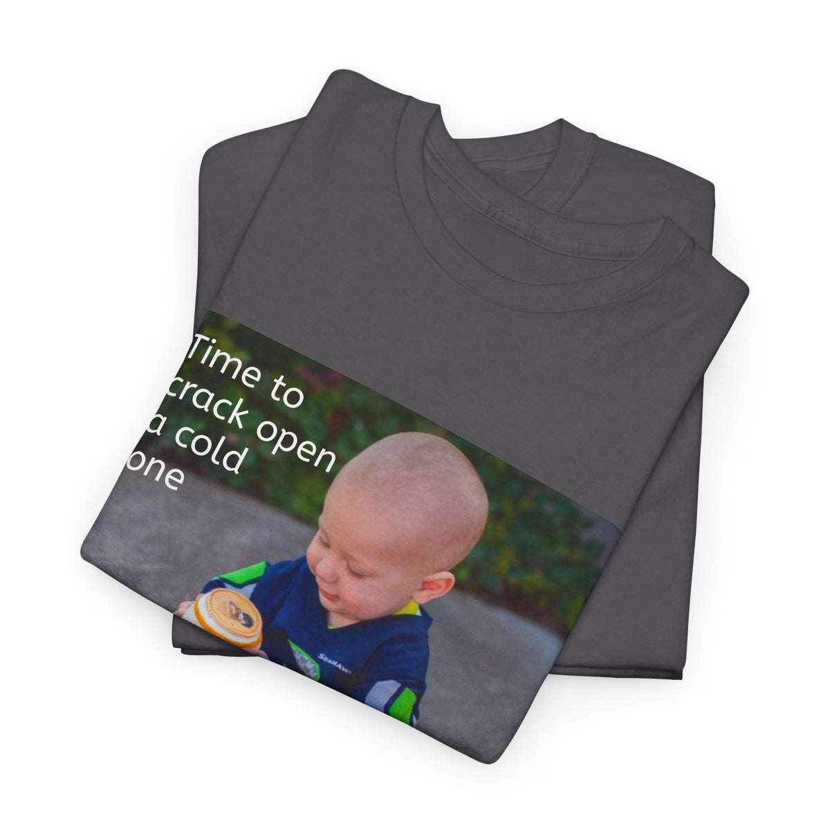 Rainier Beer T — "Time to crack open a cold one" Novelty Tee