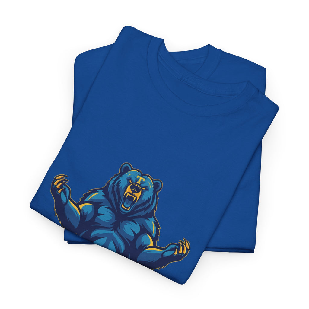 Tahoma Mama Bear T-Shirt — Fierce Blue Bear Graphic Tee for Moms