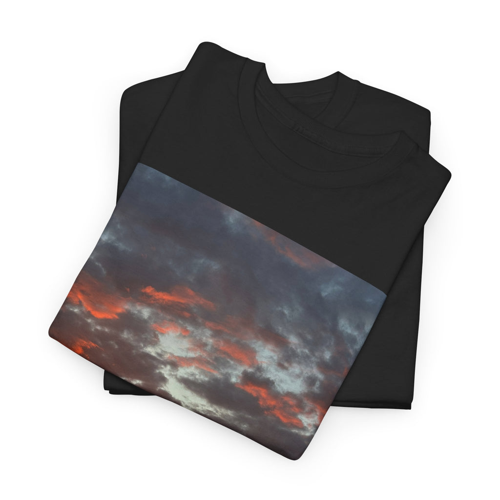 Sunset Horizon T-Shirt — Vibrant Mountain Sunrise Photo Tee