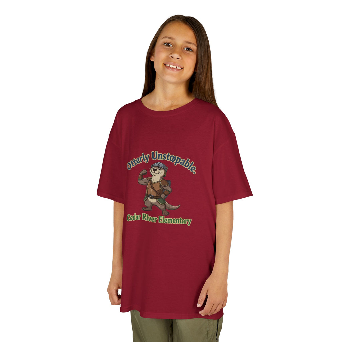 Kids T‑Shirt - "Otterly Unstoppable" School Spirit Tee (Cedar River Elementary)