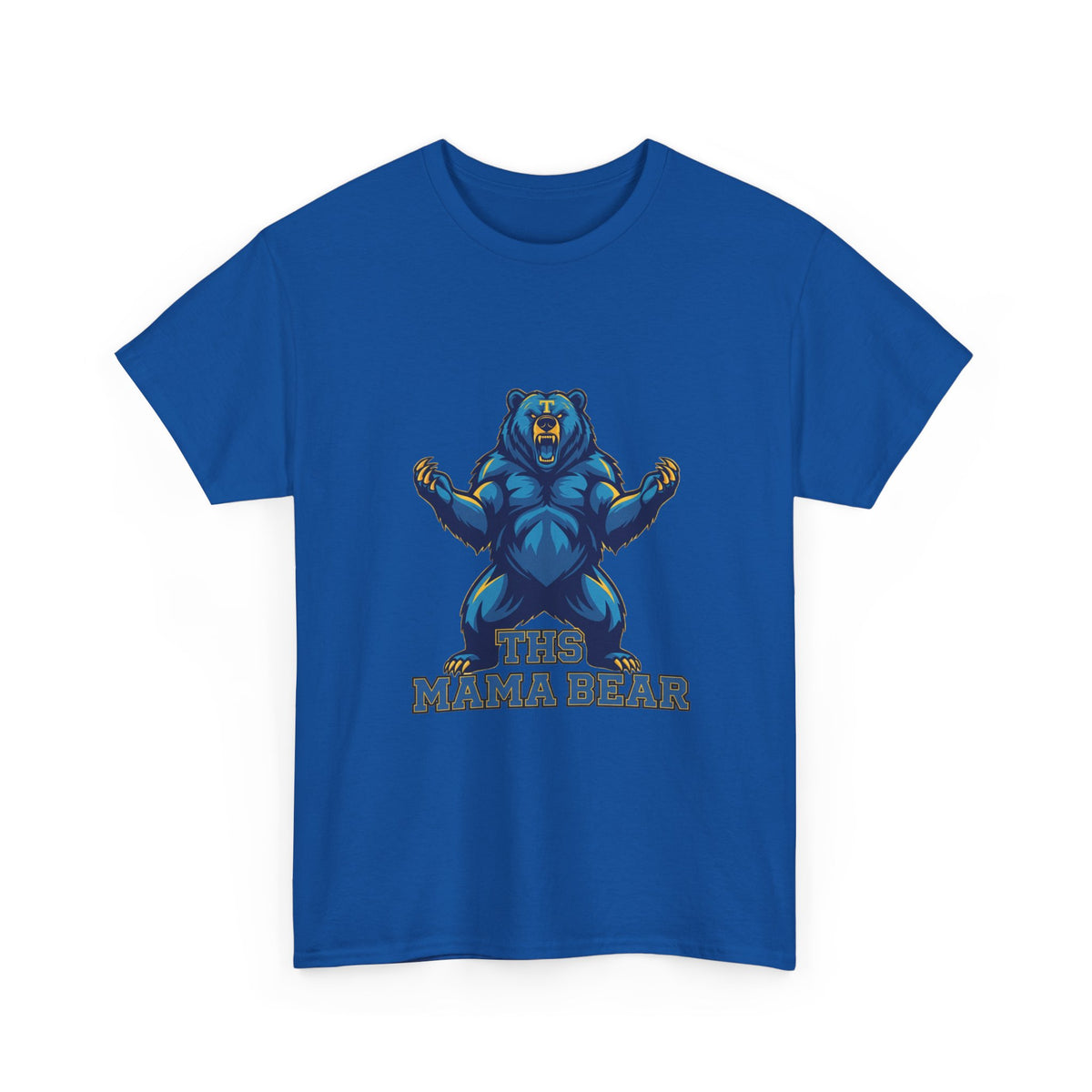Tahoma Mama Bear T-Shirt — Fierce Blue Bear Graphic Tee for Moms