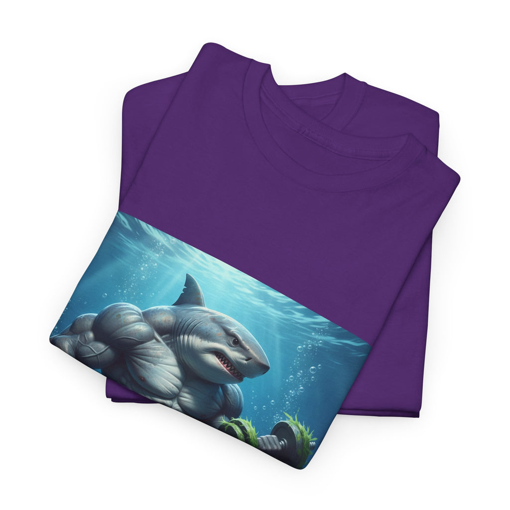 Shark Warrior Tee — Muscled Shark Underwater Graphic T-Shirt
