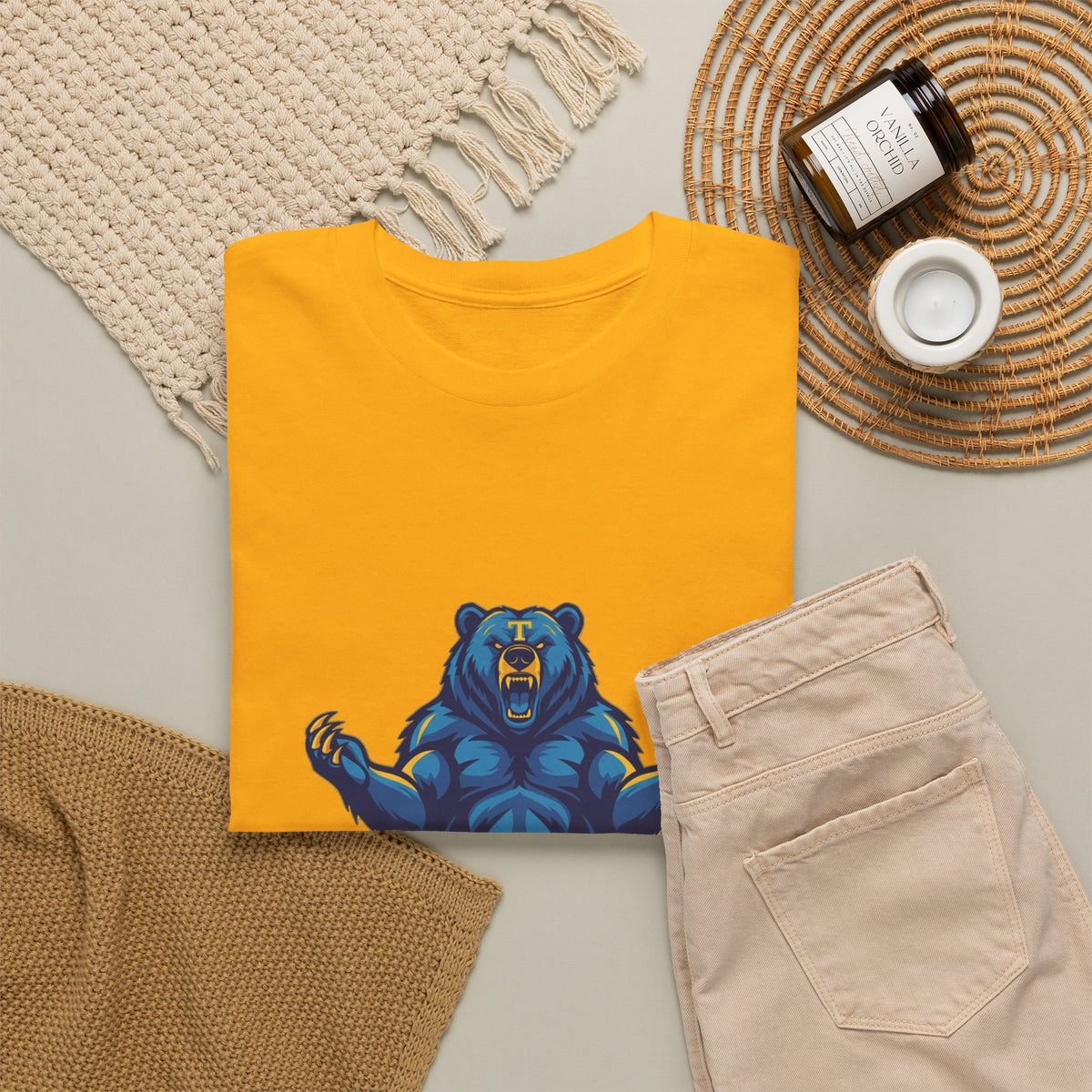 Tahoma Mama Bear T-Shirt — Fierce Blue Bear Graphic Tee for Moms