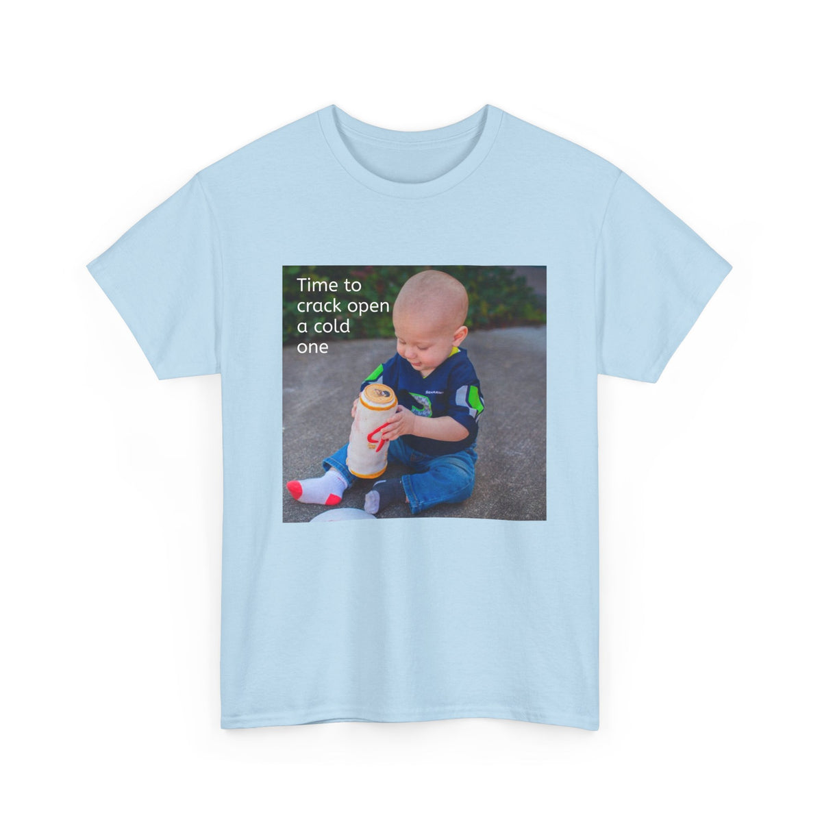 Rainier Beer T — "Time to crack open a cold one" Novelty Tee