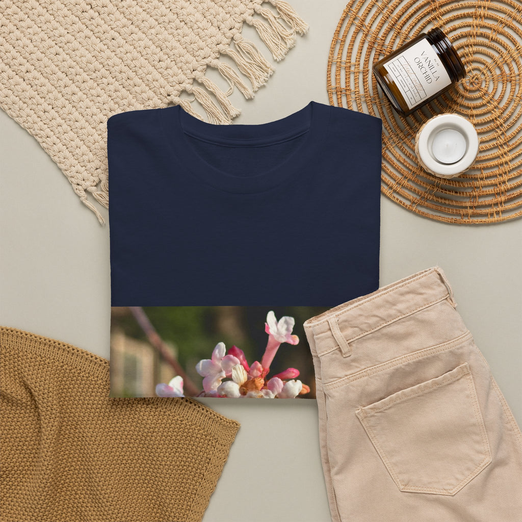 Floral Blossom Photo Tee — Pink Spring Flower Graphic T-Shirt