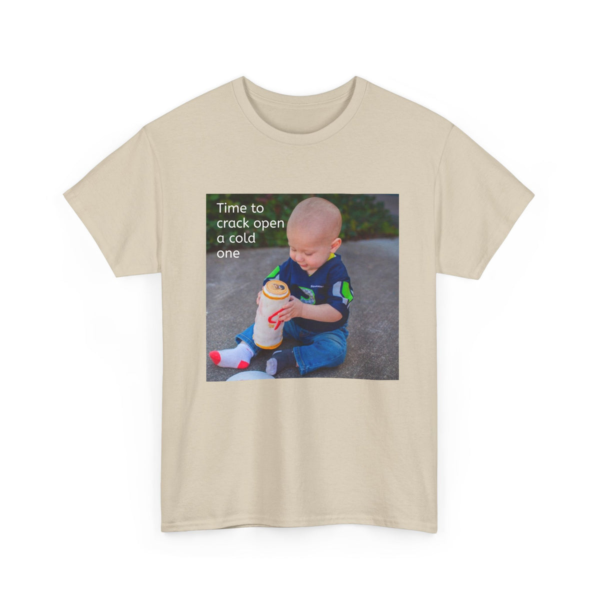 Rainier Beer T — "Time to crack open a cold one" Novelty Tee